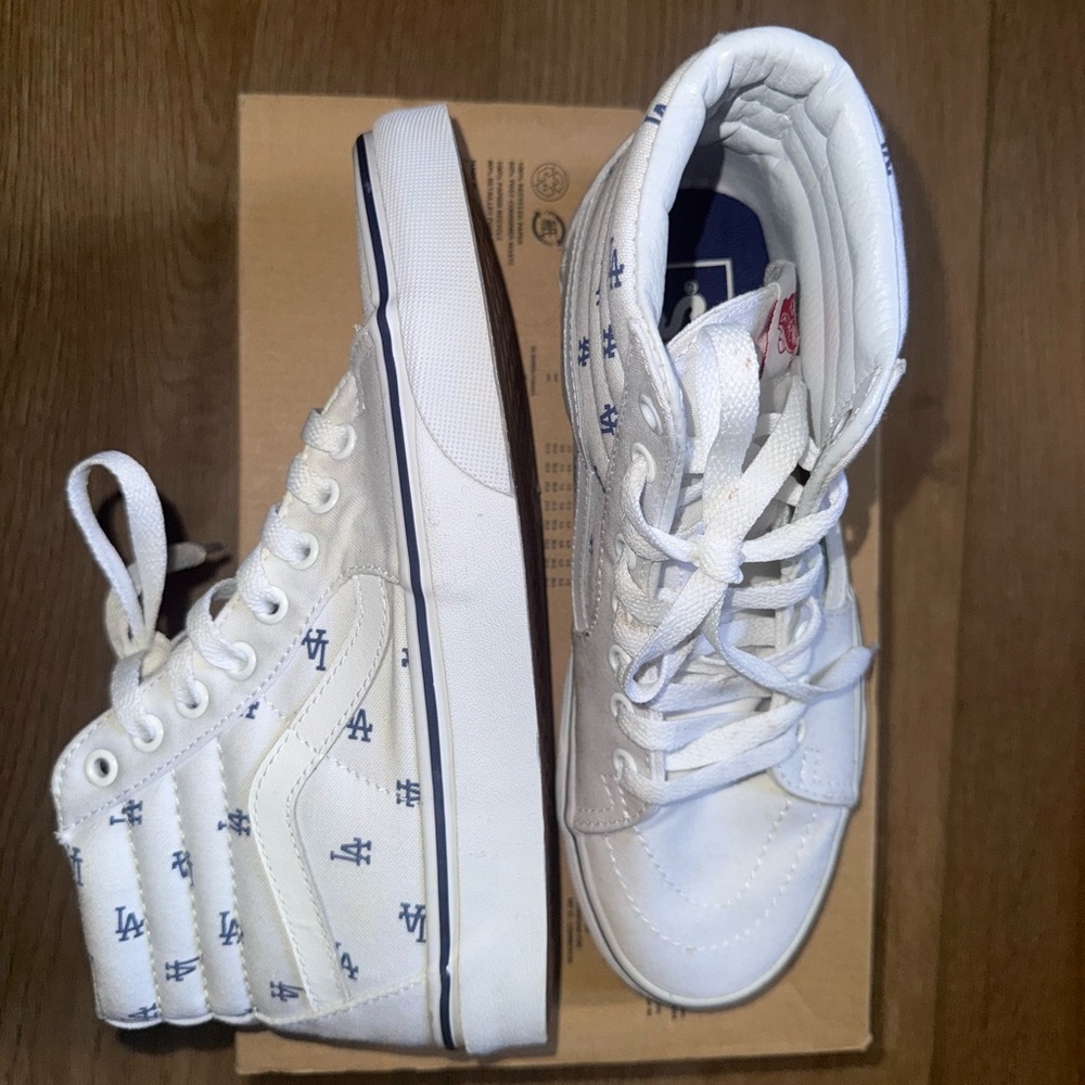 LA Dodgers High-Top VANS White and Blue